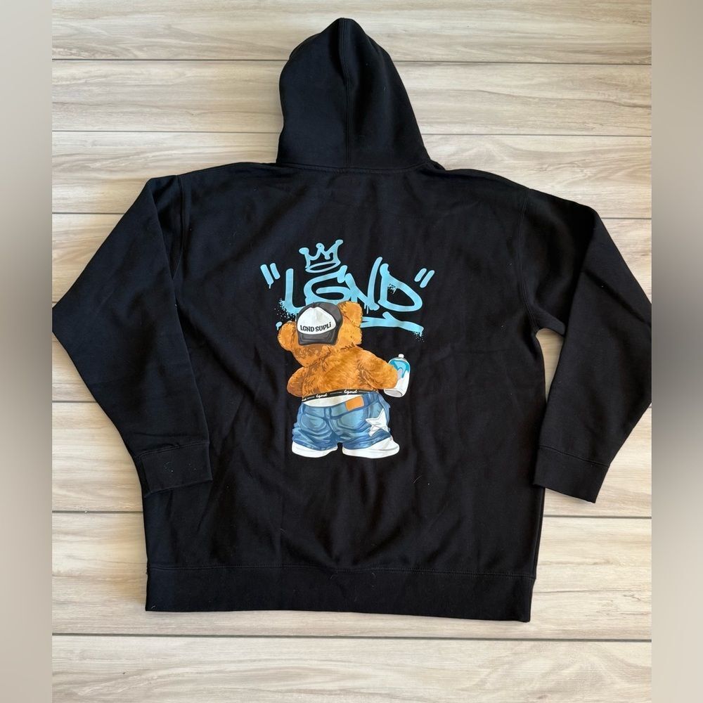 LGND Supply Co Bear Hoodie Black 2XL NWT
